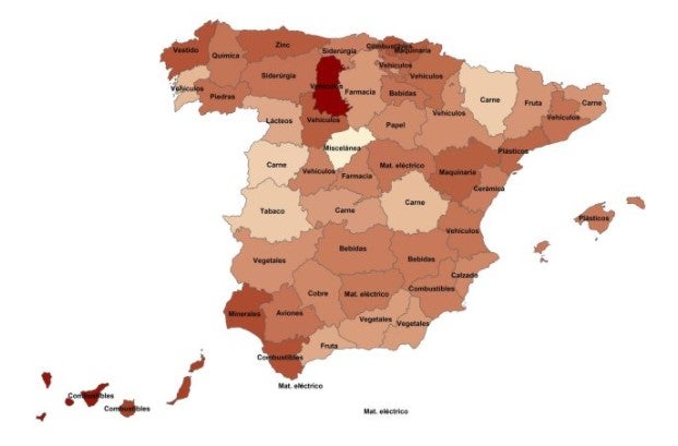 ¿En qué provincias cayeron más las exportaciones en 2020?