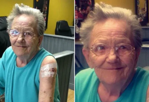 Una abuela con 79 años se escapa del asilo para hacerse un tatuaje