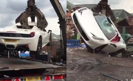 Destruyen un Ferrari 458 Spider de un millonario por no tener seguro