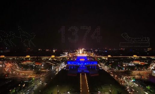 El asombroso baile de 1.374 drones en China