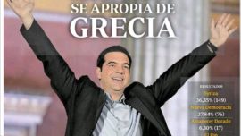 Las portadas de la víctoria de Syriza