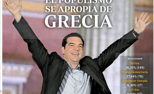 Las portadas de la víctoria de Syriza