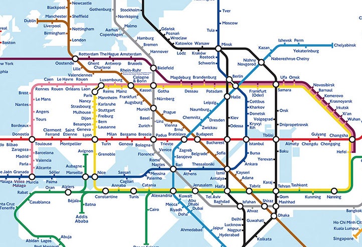 Un viaje de diseño por lo mapas de los suburbanos del mundo