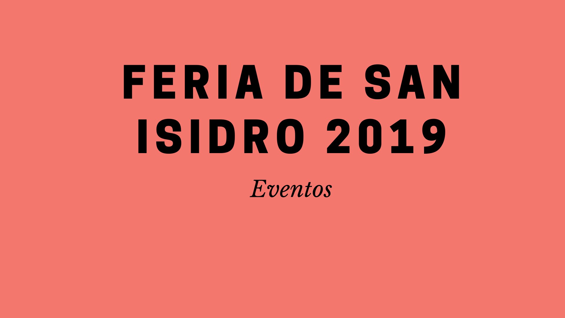 Feria de San Isidro 2019