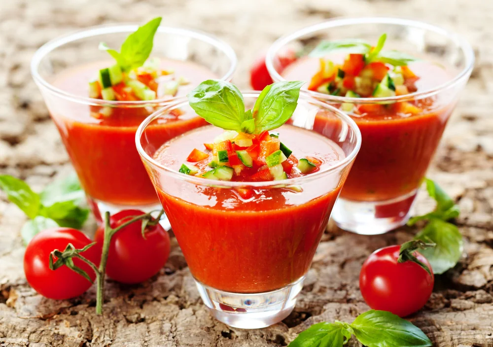 Receta Fit Gazpacho De Sand A Con Gambones A La Plancha