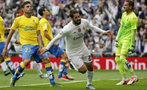 Cinco empates y goleadas a Las Palmas en el Bernabéu