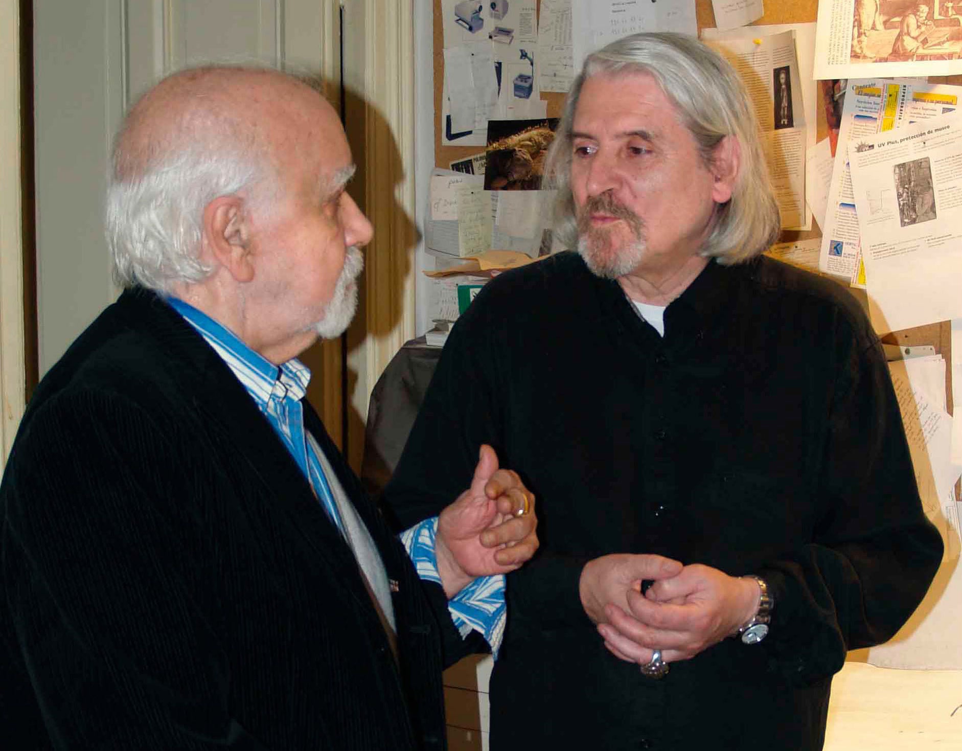 Francisco Nieva y José Hernández en la galería Leandro Navarro