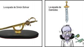 La espada de Bolívar y la de Echenique