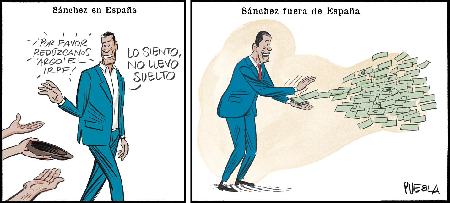 Sánchez, viajero generoso