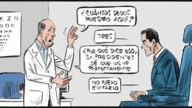 Sánchez en el oculista