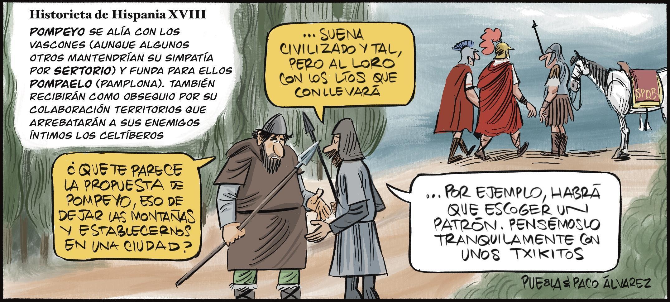 Historieta de Hispania XVIII. Pompeyo y los vascones