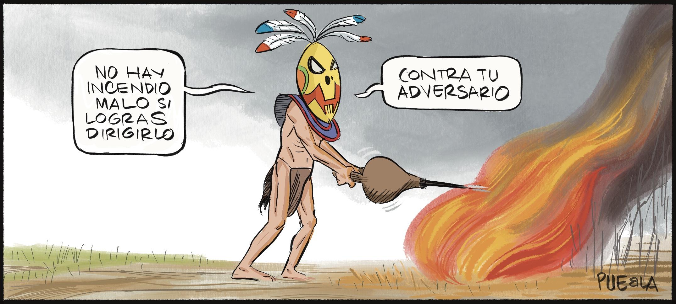 El chamán y los incendios