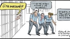 Funcionarios de prisiones abandonados