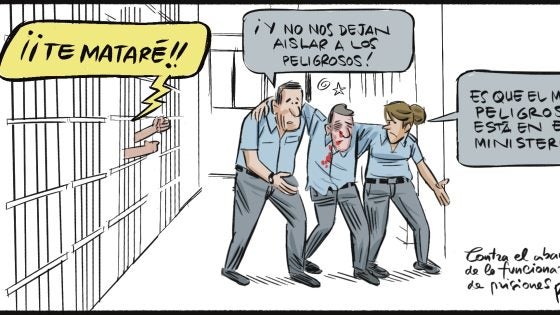 Funcionarios de prisiones abandonados