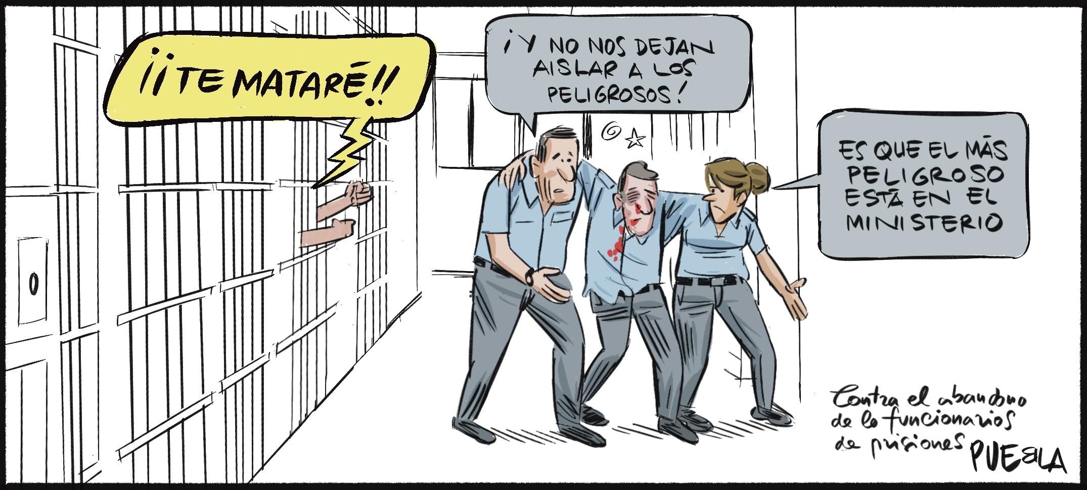 Funcionarios de prisiones abandonados