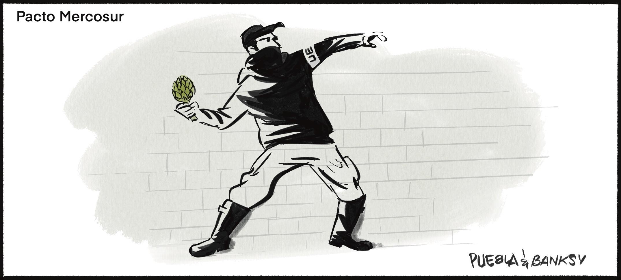 El agro protesta en Bruselas