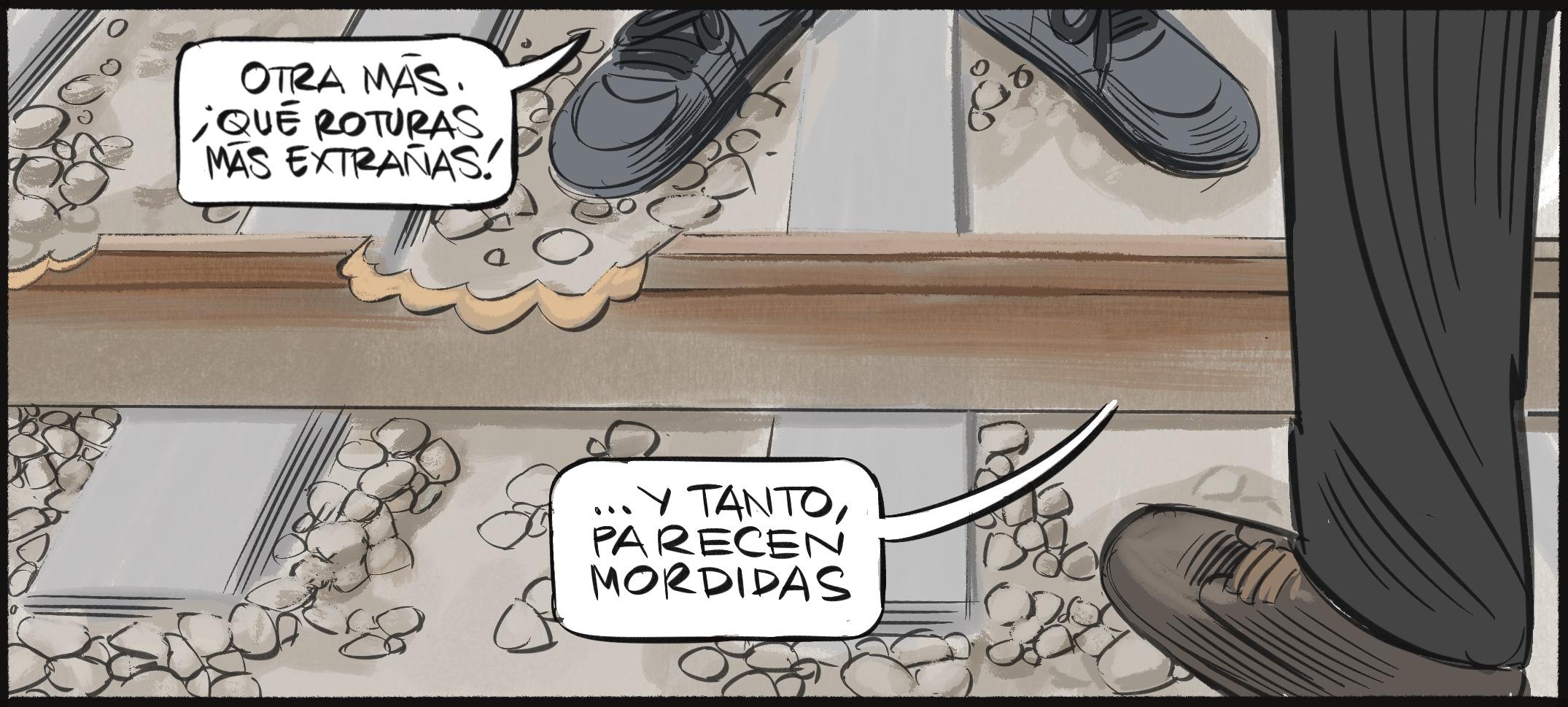 Extrañas roturas nuevas en las vías. Muy extraño