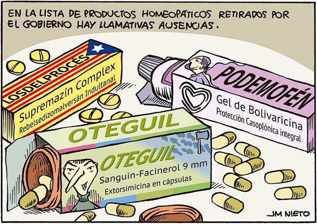 Productos homeopáticos, poco recomendables.