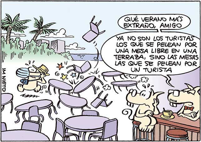 De mesas y turistas