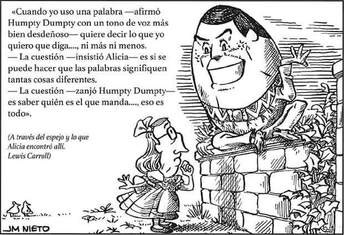 Humpty Dumpty y las palabras