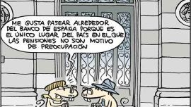 Pasear alrededor del Banco de España