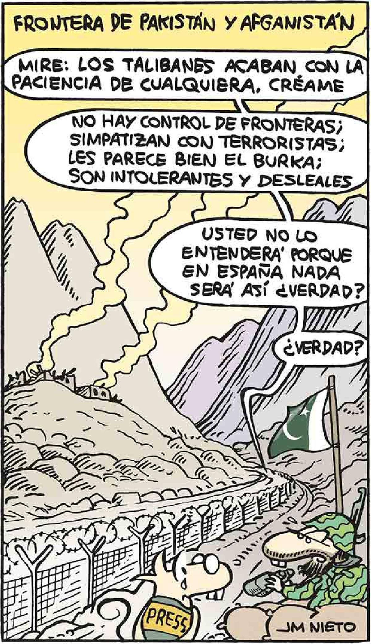 Minetras tanto, en la frontera de Pakistán…