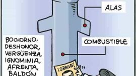 Partes de un misil iraní