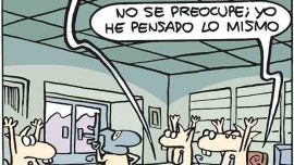 Mientras, en el banco…