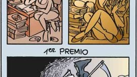 Mujer leyendo libros de trenes