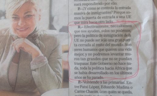 El PSOE quiere abrir los muros fronterizos