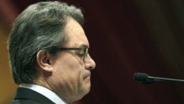 Artur Mas, la primera en la frente