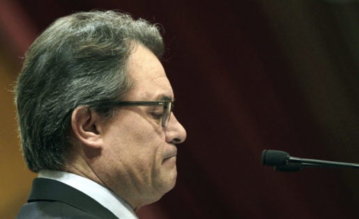 Artur Mas, la primera en la frente