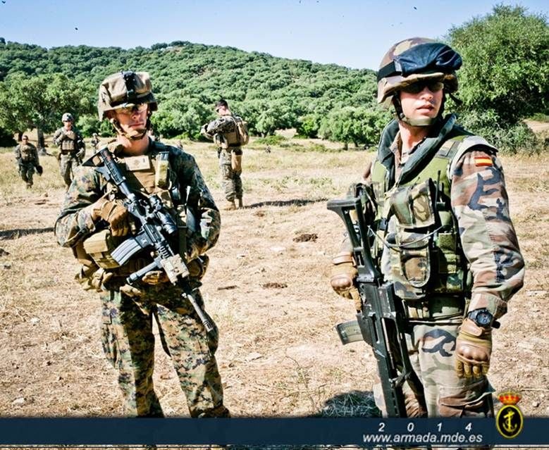 Infantes de Marina y «marines» de EE.UU., juntos en Barbate