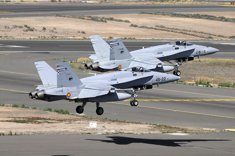 Los cazas F-18 del Ejército «invaden» por primera vez Marruecos (un ejercicio)