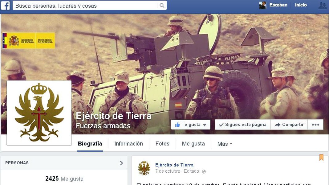 Ejército 2.0: ahora también en Facebook