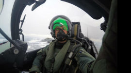 El «selfie» del piloto español del caza Eurofighter en el Báltico