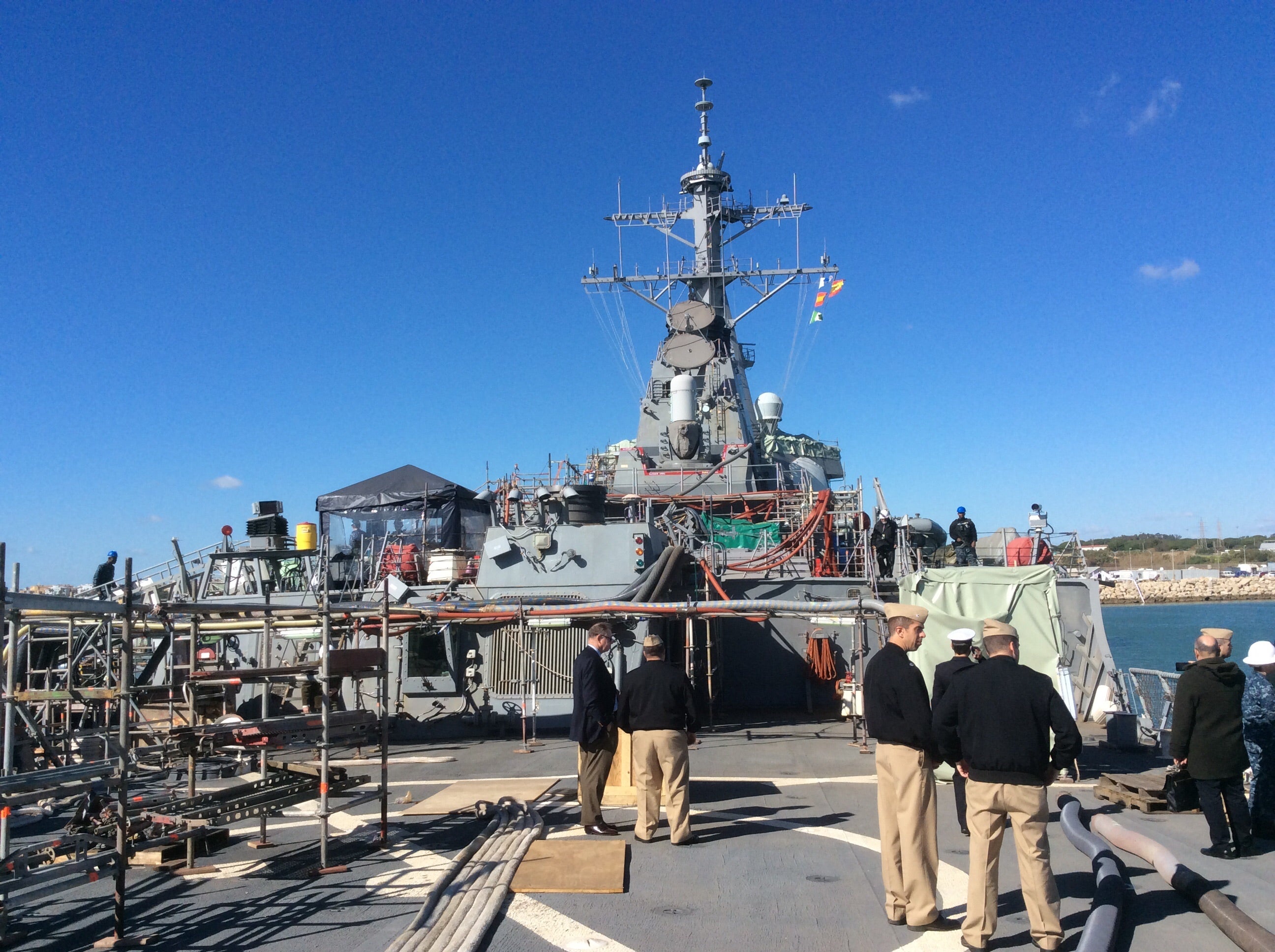 El destructor estadounidense Ross del «escudo antimisiles»: 100 días de parada en Rota