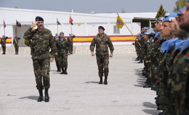 El Rey, como Mando Supremo de las Fuerzas Armadas, en Líbano… y a 60 kilómetros de Damasco