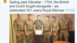 Malestar español por la celebración sobre Gibraltar: la Marina holandesa rectificó