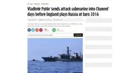 El submarino de Putin que calienta la Eurocopa frente a la costa británica