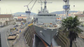 Navantia pone a punto el buque Cantabria en el astillero de Ferrol