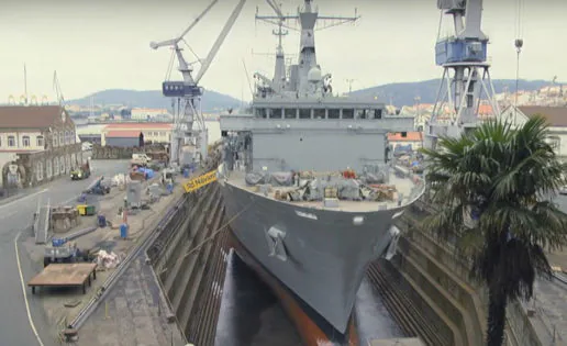 Navantia pone a punto el buque Cantabria en el astillero de Ferrol