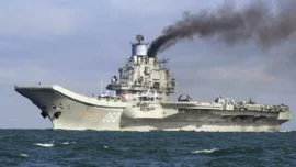 Dos buques españoles vigilan al portaaviones ruso Kuznetsov
