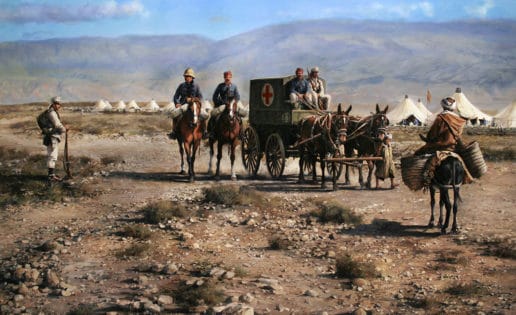 “Rif 1909”: el cuadro de Ferrer-Dalmau que rinde homenaje a la Sanidad Militar