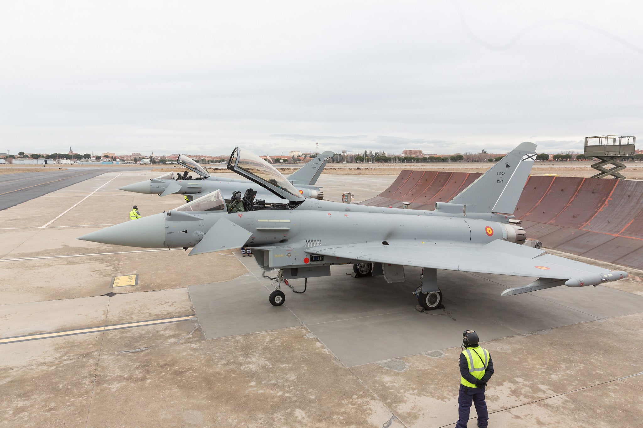 El Ejército del Aire recibe dos nuevos Eurofighter en su última versión mejorada