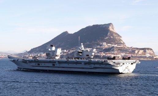 Gibraltar, primera salida del portaaviones británico Queen Elizabeth