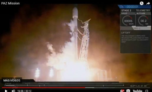 SpaceX: así fue el lanzamiento del satélite español PAZ desde EE.UU.