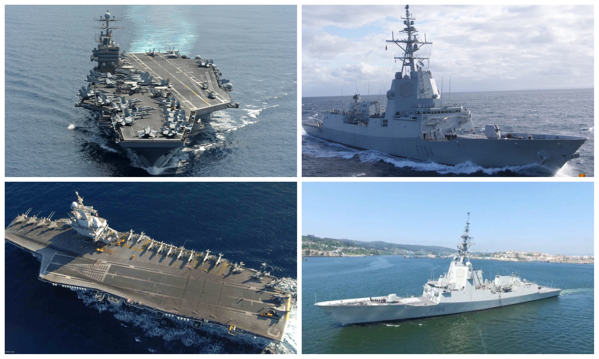 Dos fragatas españolas se integrarán con dos portaaviones de EE.UU y Francia en 2019
