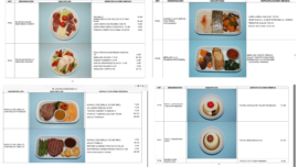 La comida que se sirve a bordo de los aviones Falcon y los Airbus A310