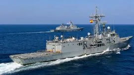La fragata Numancia ya navega hacia España tras una avería en Yibuti